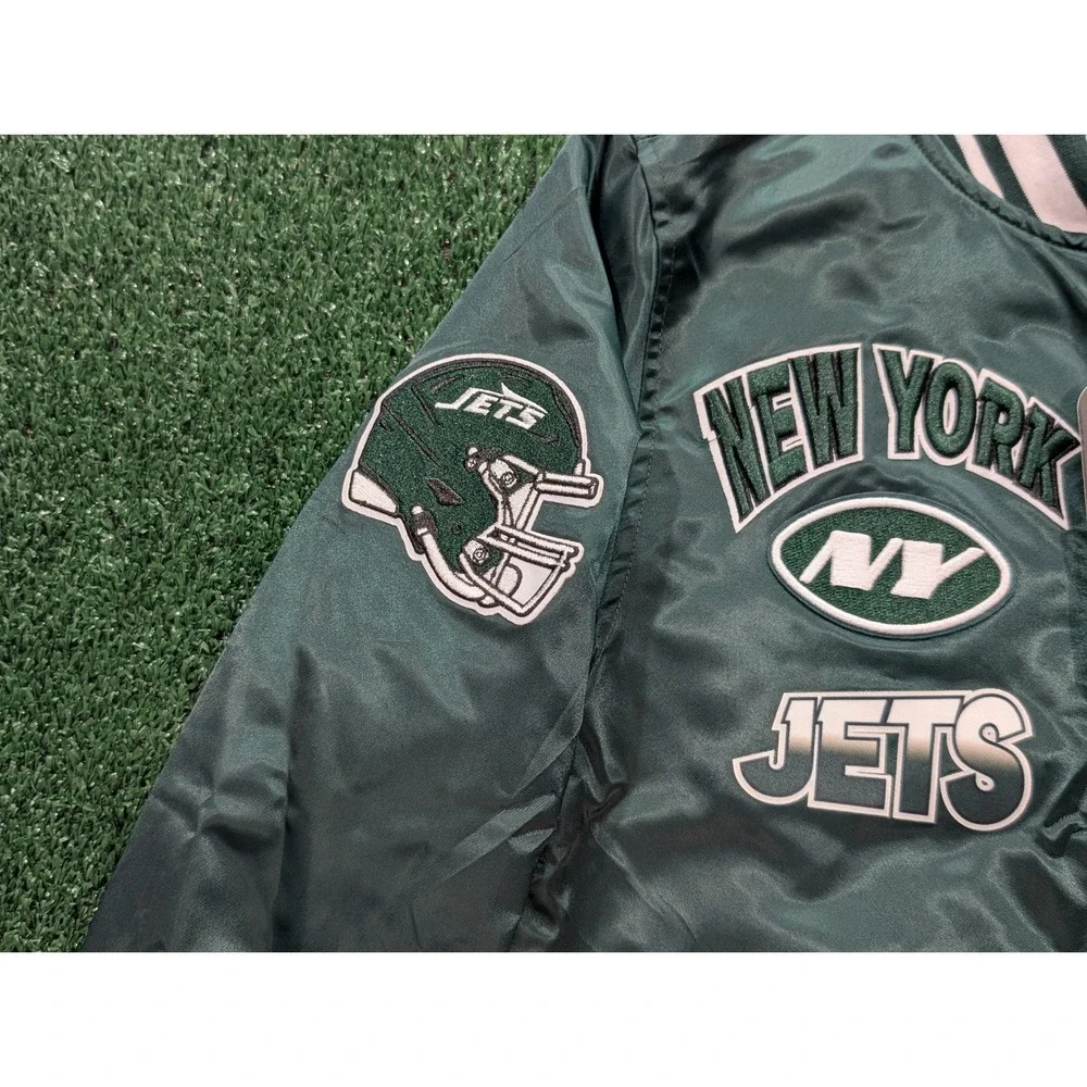 Pro Standard New York Jets Kids Satin Varsity Jacket New FNJB6411893-FOR Size M